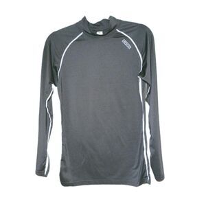 Mens DRSKIN Black with Gray Piping Long Sleeve Base Layer Top Size M
